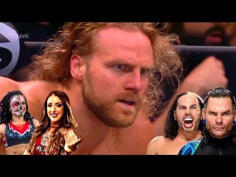 AEW Dynamite 3/16/2022 HARDY BOYS first match Thunder Rosa VS Britt Baker CAGE  3:16 DAY Stone cold