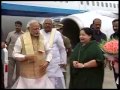 PM Modi At Chennai Airport With CM Jayalalithaa