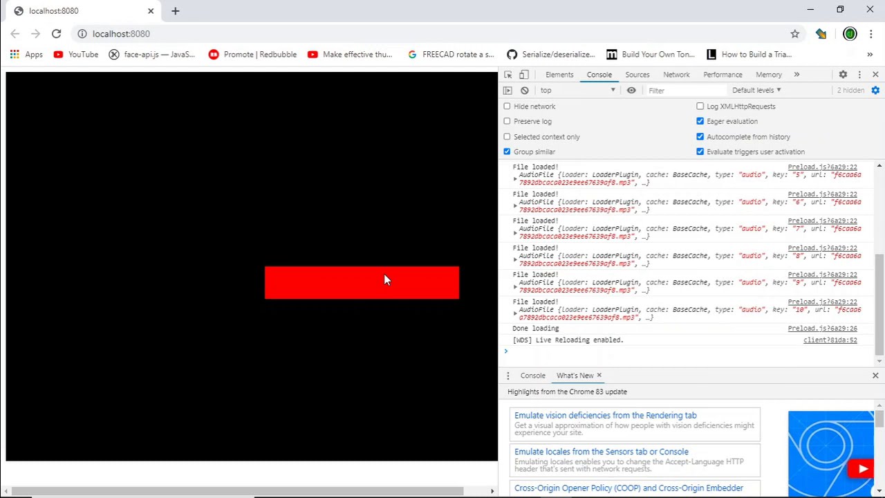 Phaser JS:  Progress Bar 04:  Asset preloading  using phaser webpack loader