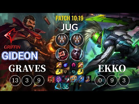 GRF GIDEON Graves vs Ekko Jungle - KR Patch 10.19