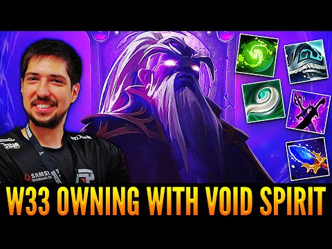 👉W33 Is Almost Unkillable With Void Spirit Mid - 6 Slotted With Refresher Orb & 66000 Hero DMG Dealt