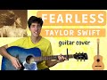 Taylor Swift - Fearless (Taylor's Version) (EASY guitar cover with tabs|chords on screen) 🎸🎶