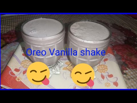 Oreo Vanilla ice cream milkshake recipe/Easy homemade ice cream milkshake/ by YouTuber aroush