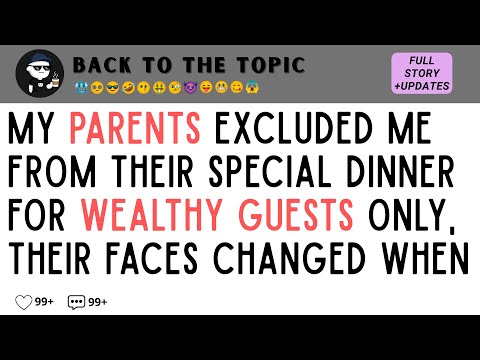 My PARENTS excluded me from their special DINNER for wealthy guests only, their faces changed when