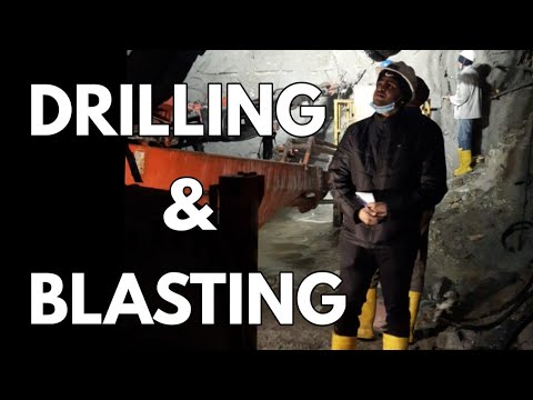 Underground Drilling and Blasting / Drill & blast tunnel construction Isometric explainer animation