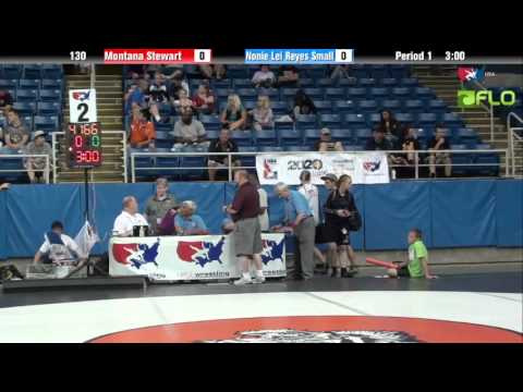 Junior WM 130 - Montana Stewart (Texas) vs. Nonie Lei Reyes Small (California)