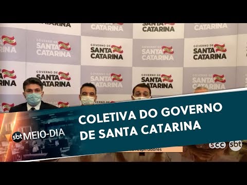 Coletiva do Governo de Santa Catarina | SBT Meio-dia (29/04/20)