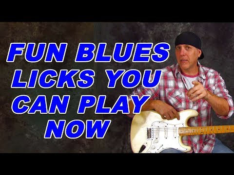 Easy Blues guitar licks you can play now - lesson with tablature