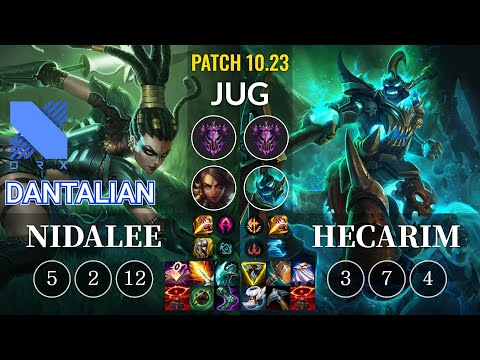 DRX Dantalian Nidalee vs Hecarim Jungle - KR Patch 10.23