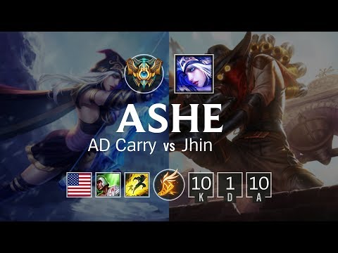 Ashe AD Carry vs Jhin - NA Challenger Patch 8.8