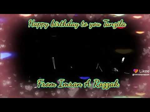 happy birthday to you Tanzila