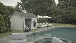 Gorgeous Pool Shed with Bar Idea by Heartland Sheds