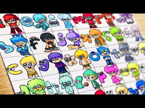 Drawing Alphabet Lore-Real Life ALL[Lowercase]/ Humanized Alphabet Lore Kids Complete Edition