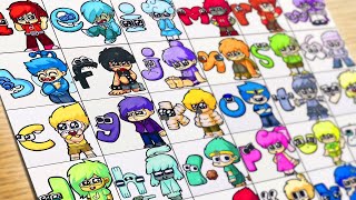 Drawing Alphabet Lore-Real Life ALL[Lowercase]/ Humanized Alphabet Lore Kids Complete Edition