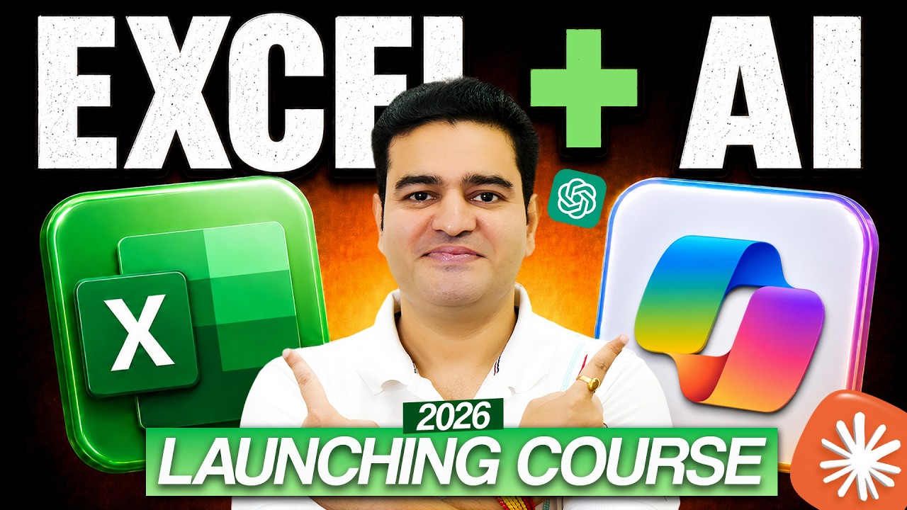 MS Excel Full Course with AI in Hindi FREE | #msexcelcourse #excelwithai