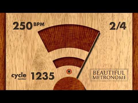 250 BPM 2/4 Wood Metronome HD