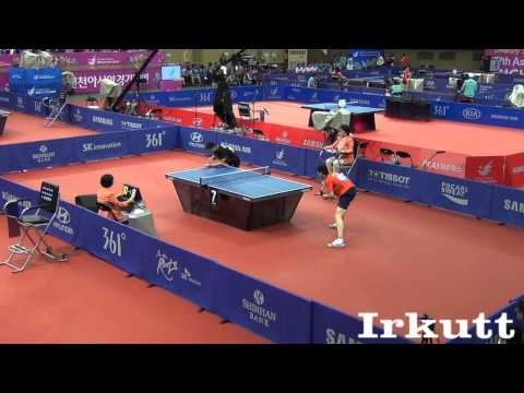 Jiang Tianyi - Chiang Hung Chieh. 2014 Asian Games. Men's Team QF