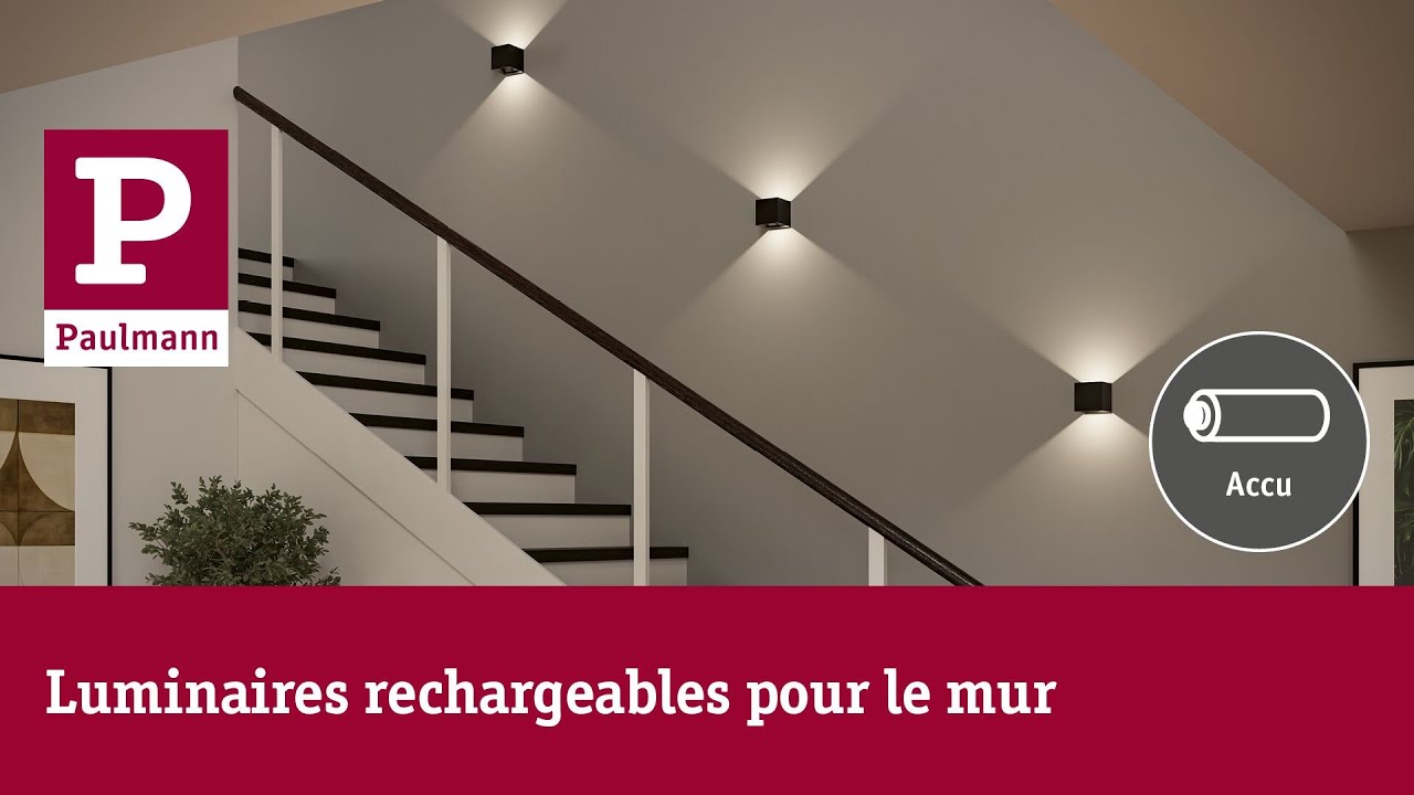 Paulmann Applique murale à batterie Nyora IP44, noir Paulmann Applique murale à batterie Nyora IP44, noir