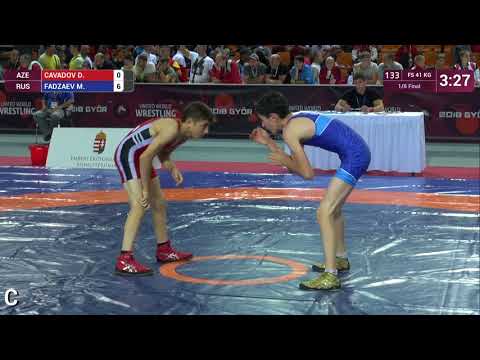 1/8 FS - 41 kg: D. CAVADOV (AZE) v. M. FADZAEV (RUS)