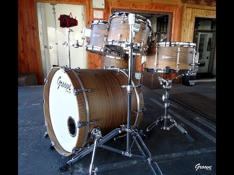 20",10,12,14+13" Full Walnut Drums - DEMO - Groove Drum Co.