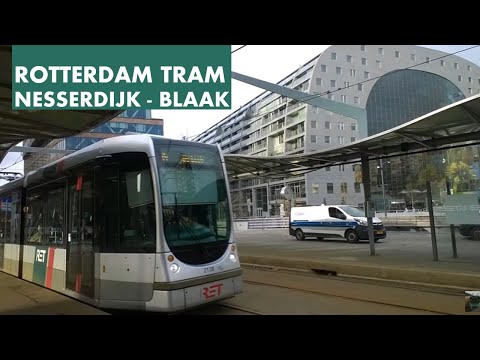 Rotterdam Tram: Rit op Lijn 24 Nesserdijk - Blaak in RET Citadis 2150