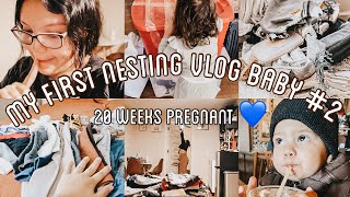 NESTING VLOG - 20 WEEKS PREGNANT W/ BABY #2 (its a boy!!)