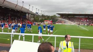 preview picture of video 'Exeter City vs Bristol Rovers (Adam Stansfield surfer flag)'