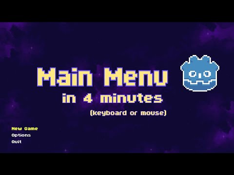 Godot Main Menu in 4 Minutes