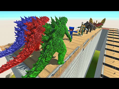 X3 GODZILLA DEATH FALL - Animal Revolt Battle Simulator