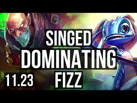 SINGED vs FIZZ (MID) (DEFEAT) | Rank 4 Singed, Dominating | KR Grandmaster | 11.23