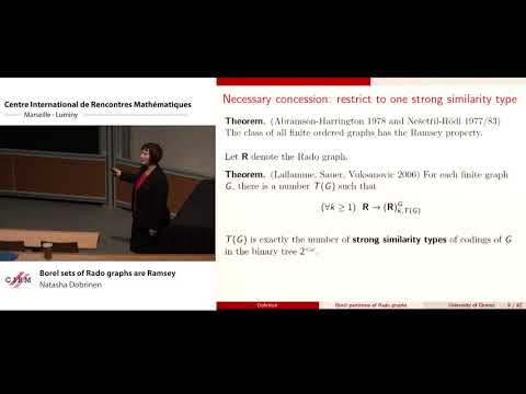 Natasha Dobrinen: Borel sets of Rado graphs are Ramsey