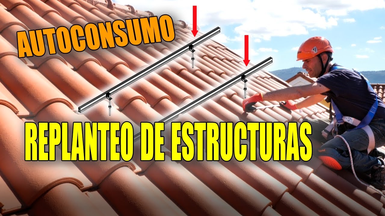 Replanteo de estructuras para paneles solares - Soporte coplanar SUNFER