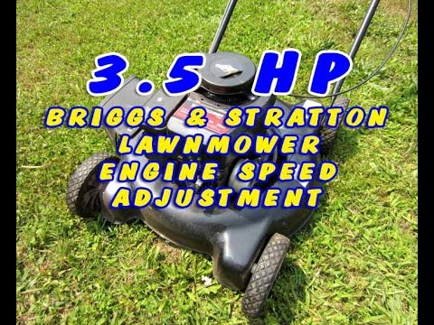 HOW-TO - Briggs 3.5HP Lawnmower Engine Speed Adjustment