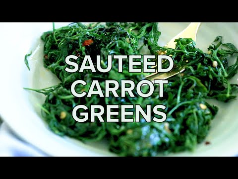 Sautéed Carrot Greens Recipe | FOOD WASTE Recovery Recipe