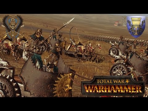 Tomb Kings Mod Gameplay - Total War Warhammer Multiplayer Battle - Bretonnia Crusade into Nehekhara