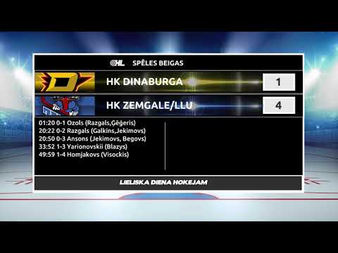 Optibet hokeja līga: HK Dinaburga - HK Zemgale/LLU. Spēles labākie momenti (02.12.2020)