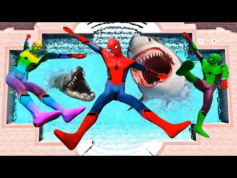 SPIDERMAN CRAZY JUMPS/FALLS #82 (GTA 5 Spider-Man Fails)