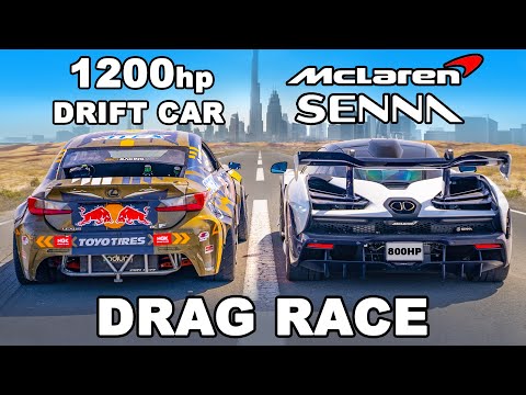 McLaren Senna v 1200hp Lexus: DRAG RACE
