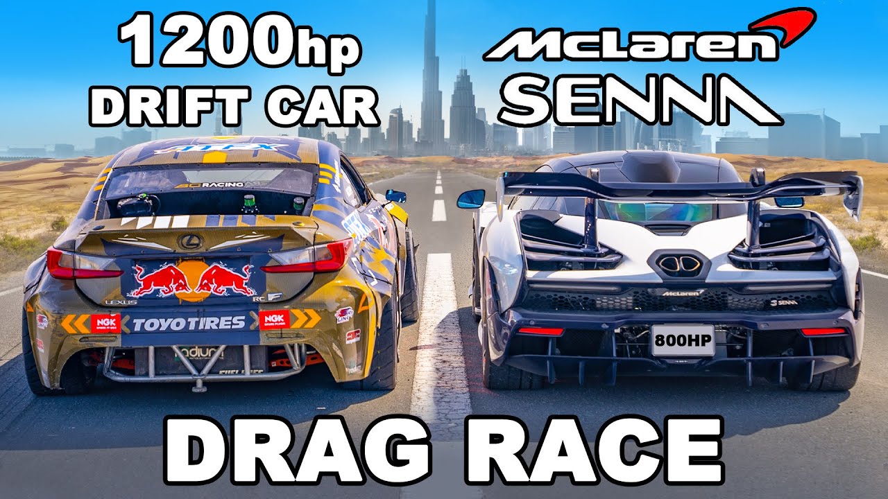 McLaren Senna v 1200hp Lexus: DRAG RACE
