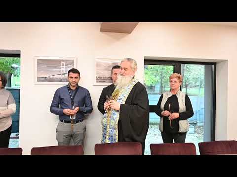 Arhim. Dumitru Cobzaru - Sfestanie la Academia de fotbal ”Viitorul” Cluj-Napoca