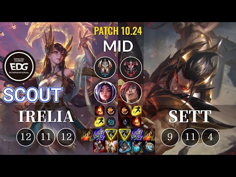 EDG Scout Irelia vs Sett Mid - KR Patch 10.24