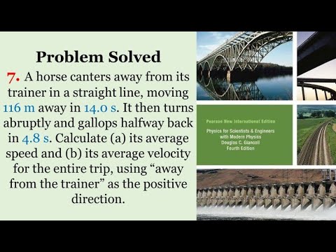 2-7 A horse canters away from its trainer in a straight line moving 116m away in 14.0s It then turns