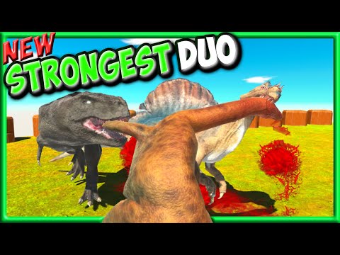 New Strongest Duo! T-rex & Spinosaurus vs Every Unit - Animal Revolt Battle Simulator Gameplay
