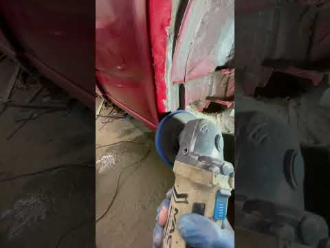 Rust repair #vwt4 near side rear wheel arch…
