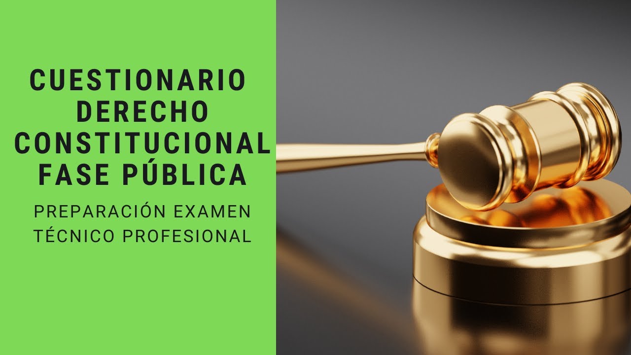 100 Preguntas  Cuestionario Derecho Constitucional