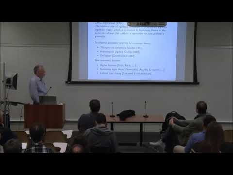 André Joyal --- Homotopy type theory: a new bridge between logic, category theory and topology.b