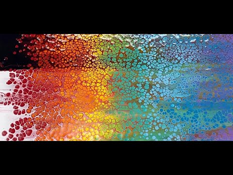 20. Black & White RAINBOW SWIPE | Acrylic Swipe Technique | Acrylic Pouring Tutorial