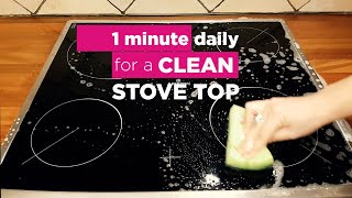 My 1 MINUTE Daily Routine for a CLEAN GLASS STOVETOP