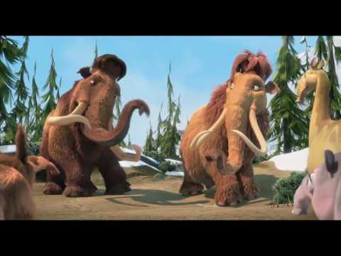 Cute! Manny, the mammoth, is even more nervous than his pregnant wife