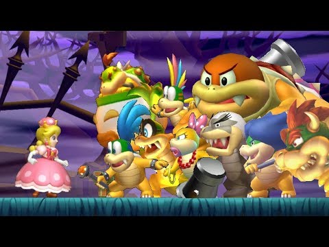 New Super Mario Bros U Deluxe - All Bosses (No Damage) Video